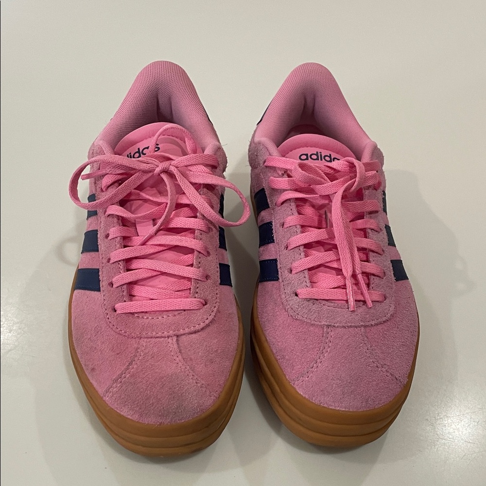 Adidas Women's Pink and Blue Sneakers